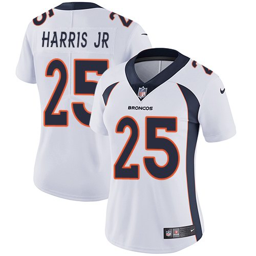 Nike Broncos 25 Chris Harris Jr White Women Vapor Untouchable Limited Jersey - Click Image to Close