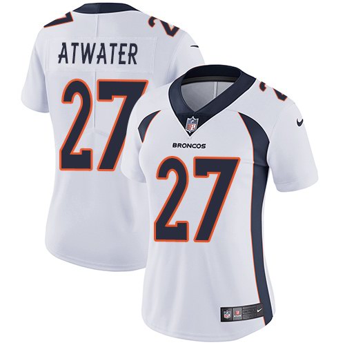 Nike Broncos 27 Steve Atwater White Women Vapor Untouchable Limited Jersey