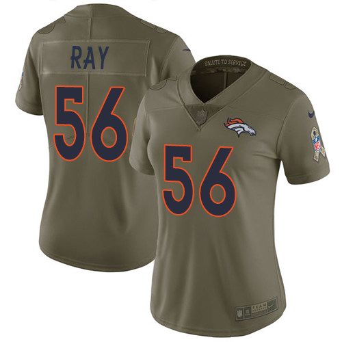 Nike Broncos 56 Shane Ray Olive Women Salute To Service Limited Jersey