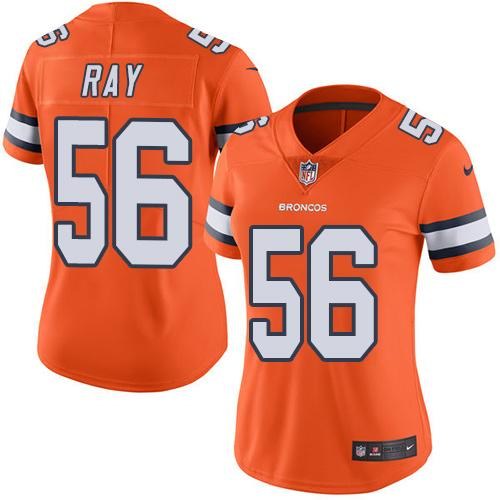 Nike Broncos 56 Shane Ray Orange Women Color Rush Limited Jersey