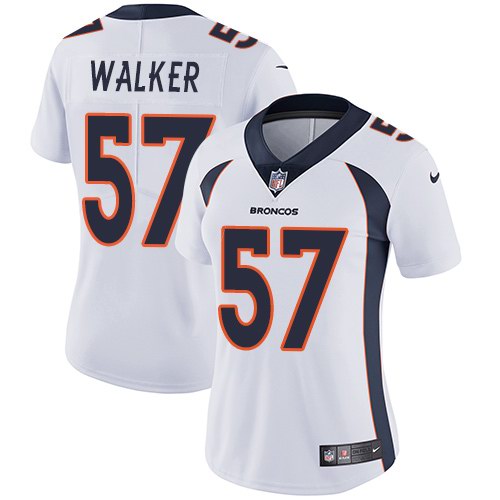 Nike Broncos 57 Demarcus Walker White Women Vapor Untouchable Limited Jersey