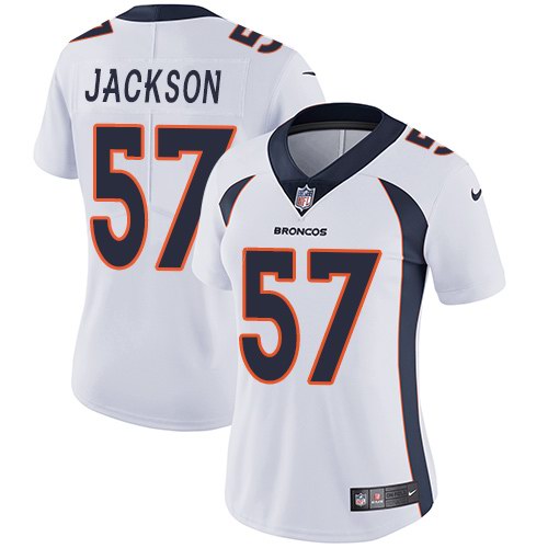Nike Broncos 57 Tom Jackson White Women Vapor Untouchable Limited Jersey