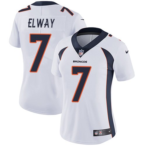Nike Broncos 7 John Elway White Women Vapor Untouchable Limited Jersey