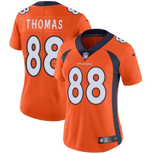 Nike Broncos 88 Demaryius Thomas Orange Women Vapor Untouchable Limited Jersey