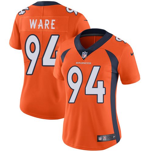 Nike Broncos 94 DeMarcus Ware Orange Women Vapor Untouchable Limited Jersey