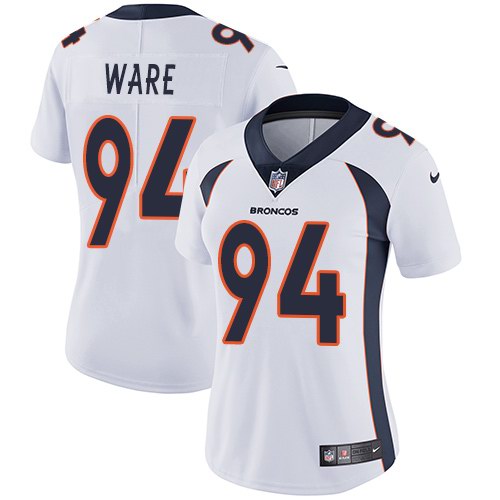 Nike Broncos 94 DeMarcus Ware White Women Vapor Untouchable Limited Jersey