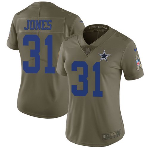 Nike Cowboys 31 Byron Jones Olive Women Salute To Service Limited Jersey Nike Cowboys 31 Byron Jones Olive Women Salute To Service Limited Jersey