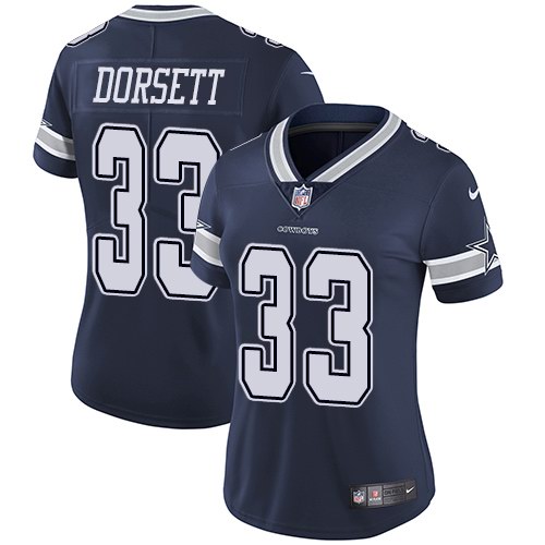 Nike Cowboys 33 Tony Dorsett Navy Women Vapor Untouchable Limited Jersey