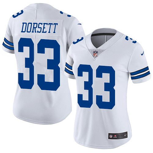 Nike Cowboys 33 Tony Dorsett White Women Vapor Untouchable Limited Jersey