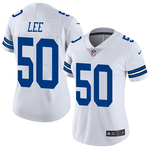 Nike Cowboys 50 Sean Lee White Women Vapor Untouchable Limited Jersey