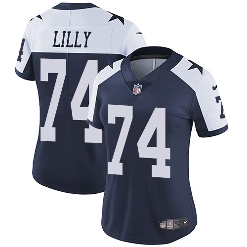Nike Cowboys 74 Bob Lilly Navy Alternate Women Vapor Untouchable Limited Jersey