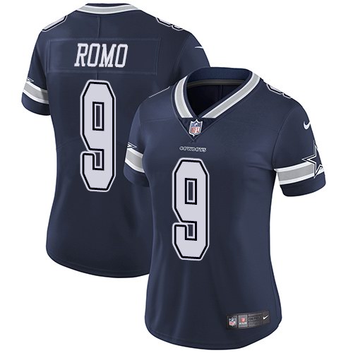 Nike Cowboys 9 Tony Romo Navy Vapor Untouchable Limited Jersey