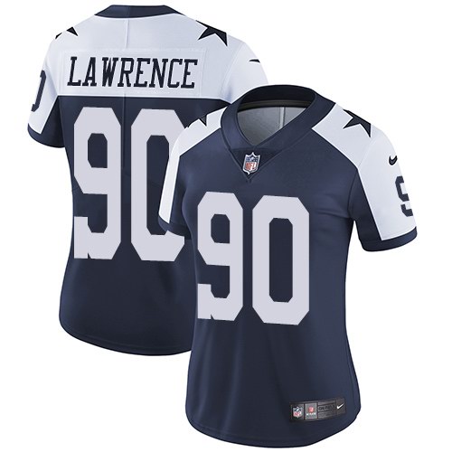 Nike Cowboys 90 Demarcus Lawrence Navy Alternate Women Vapor Untouchable Limited Jersey - Click Image to Close