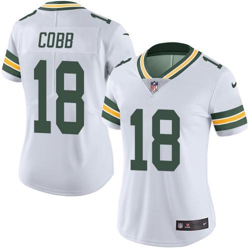 Nike Packers 18 Randall Cobb White Women Vapor Untouchable Limited Jersey