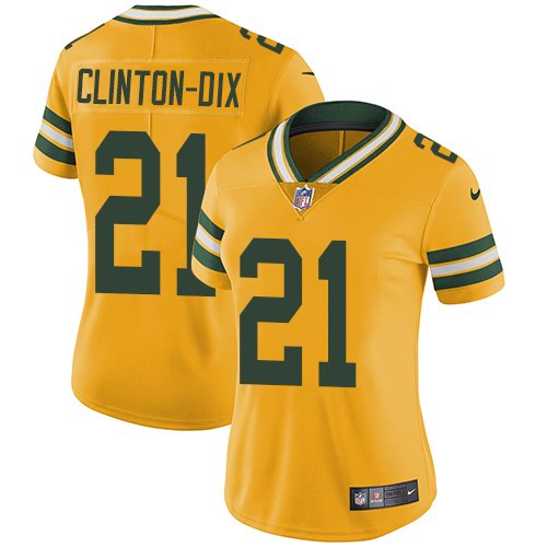 Nike Packers 21 Ha Ha Clinton-Dix Yellow Women Vapor Untouchable Limited Jersey