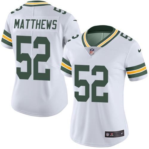 Nike Packers 52 Clay Matthews White Women Vapor Untouchable Limited Jersey