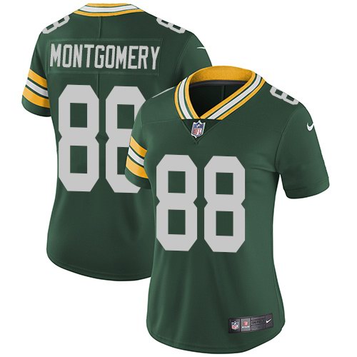 Nike Packers 88 Ty Montgomery Green Women Vapor Untouchable Limited Jersey
