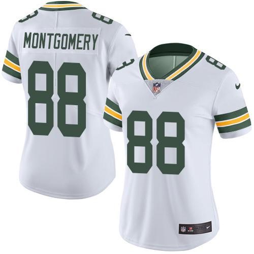 Nike Packers 88 Ty Montgomery White Women Vapor Untouchable Limited Jersey