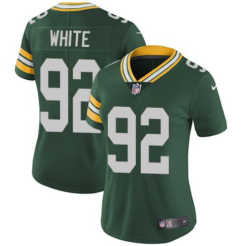 Nike Packers 92 Reggie White Green Women Vapor Untouchable Limited Jersey