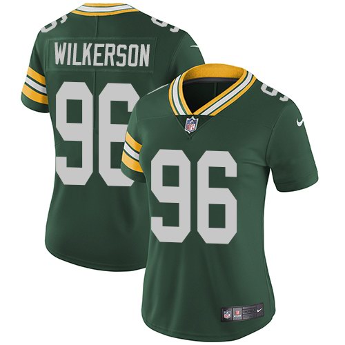 Nike Packers 96 Muhammad Wilkerson Green Women Vapor Untouchable Limited Jersey
