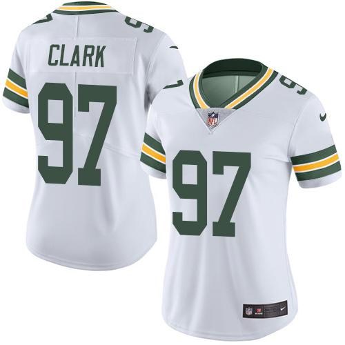Nike Packers 97 Kenny Clark White Women Vapor Untouchable Limited Jersey