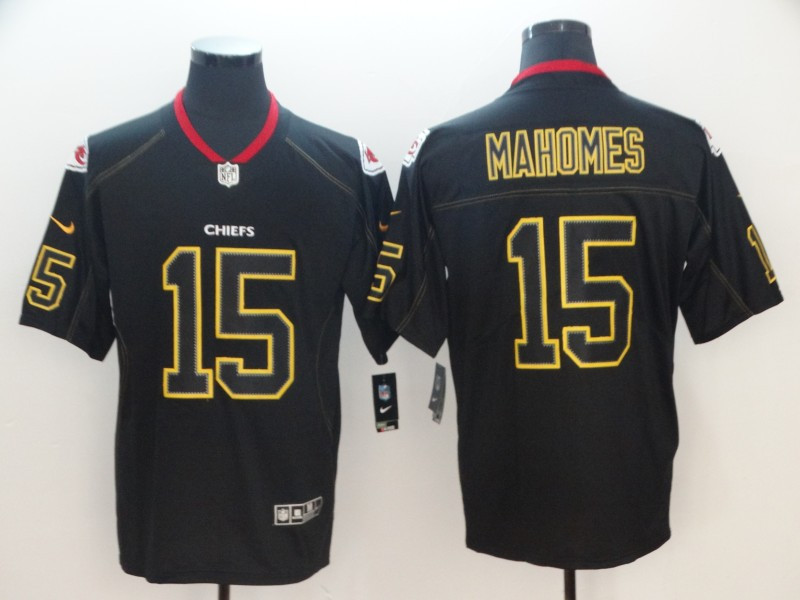 Nike Chiefs 15 Patrick Mahomes Black Shadow Legend Limited Jersey