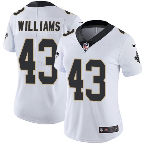 Nike Saints 43 Marcus Williams White Women Vapor Untouchable Limited Jersey