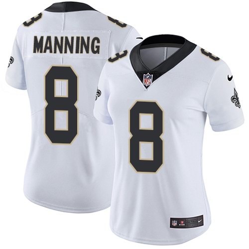 Nike Saints 8 Archie Manning White Women Vapor Untouchable Limited Jersey