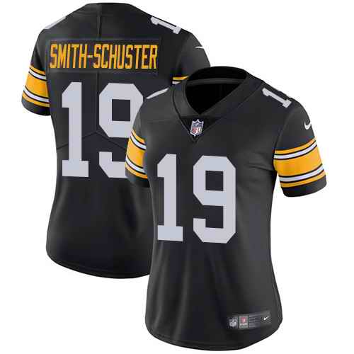 Nike Steelers 19 JuJu Smith Schuster Black Alternate Women Vapor Untouchable Limited Jersey