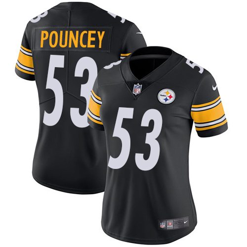 Nike Steelers 53 Maurkice Pouncey Black Women Vapor Untouchable Limited Jersey