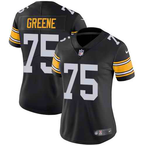 Nike Steelers 75 Joe Greene Black Alternate Women Vapor Untouchable Limited Jersey