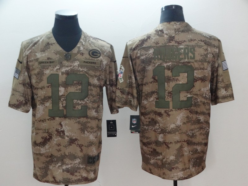 Nike Packers 12 Aaron Rodgers Camo Salute To Service Limited Jersey