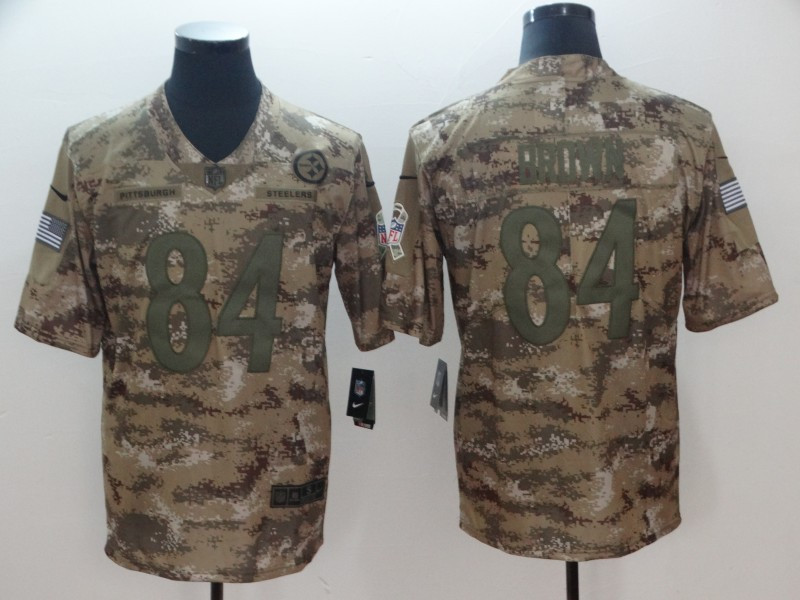 Nike Steelers 84 Antonio Brown Camo Salute To Service Limited Jersey