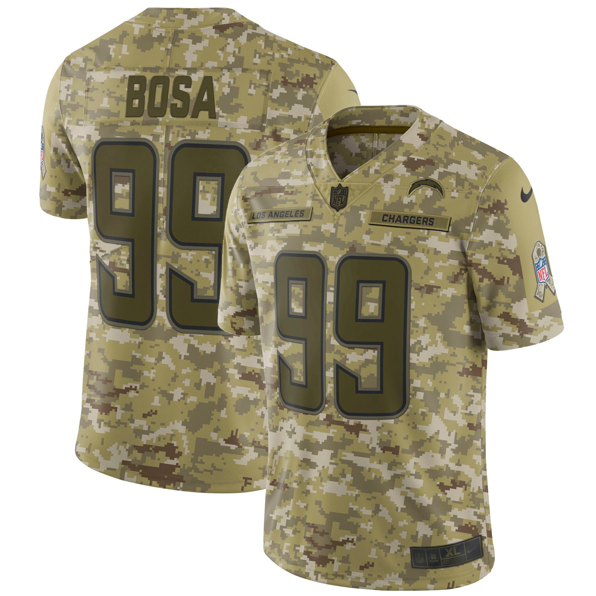 Nike Chargers 99 Joey Bosa Camo Salute To Service Limited Jersey