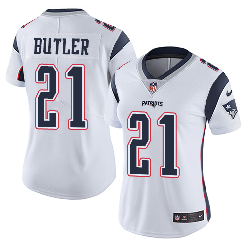 Nike Patriots 21 Malcolm Butler White Women Vapor Untouchable Limited Jersey