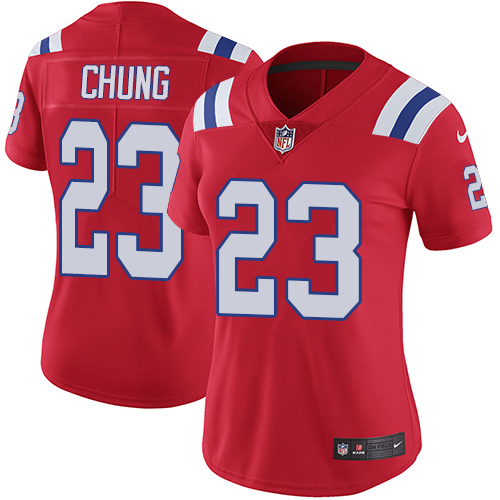 Nike Patriots 23 Patrick Chung Red Women Vapor Untouchable Limited Jersey