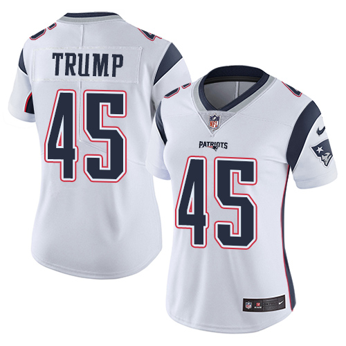 Nike Patriots 45 Donald Trump White Women Vapor Untouchable Limited Jersey