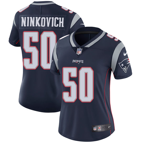 Nike Patriots 50 Rob Ninkovich Navy Women Vapor Untouchable Limited Jersey
