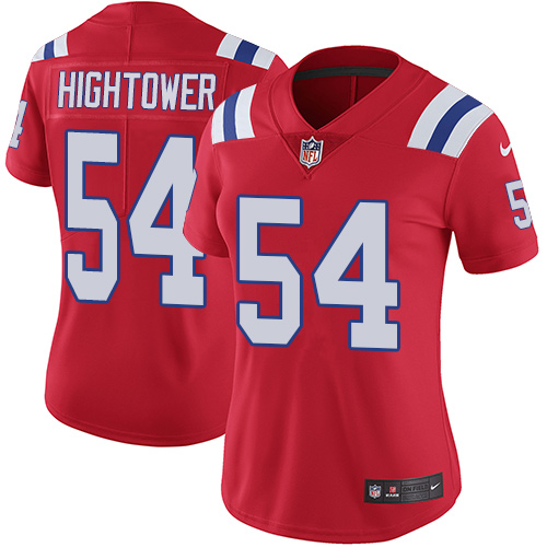 Nike Patriots 54 Dont'a Hightower Red Women Vapor Untouchable Limited Jersey