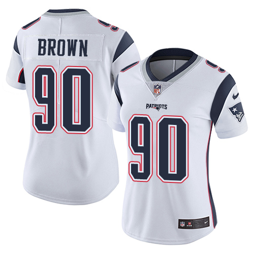 Nike Patriots 90 Malcom Brown White Women Vapor Untouchable Limited Jersey