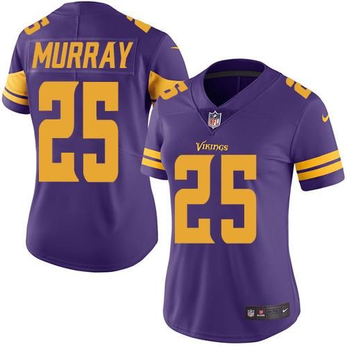 Nike Vikings 25 Latavius Murray Purple Women Color Rush Limited Jersey