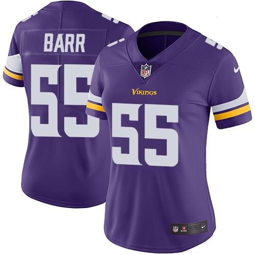 Nike Vikings 55 Anthony Barr Purple Women Vapor Untouchable Limited Jersey - Click Image to Close