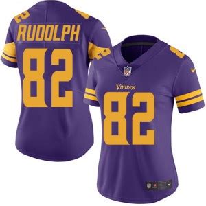 Nike Vikings 82 Kyle Rudolph Purple Women Color Rush Limited Jersey - Click Image to Close