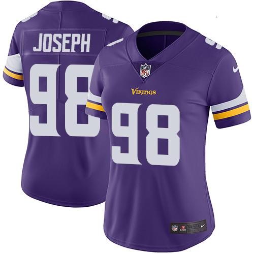 Nike Vikings 98 Linval Joseph Purple Women Vapor Untouchable Limited Jersey