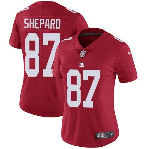 Nike Giants 87 Sterling Shepard Red Women Vapor Untouchable Limited Jersey
