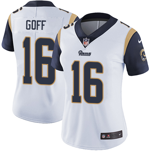 Nike Rams 16 Jared Goff White Women Vapor Untouchable Limited Jersey