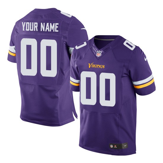 Nike Minnesota Vikings Men Customized Purple Elite Jersey - Click Image to Close