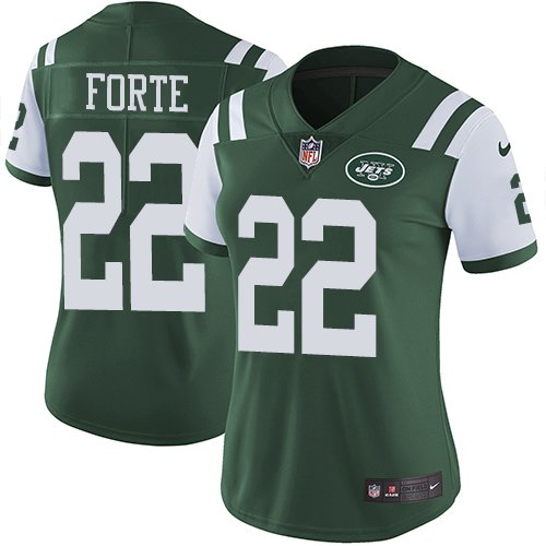 Nike Jets 22 Matt Forte Green Women Vapor Untouchable Limited Jersey