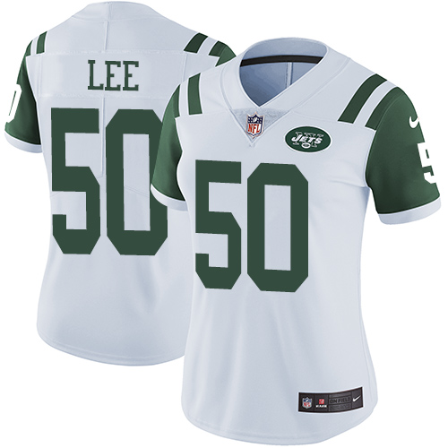 Nike Jets 50 Darron Lee White Women Vapor Untouchable Limited Jersey