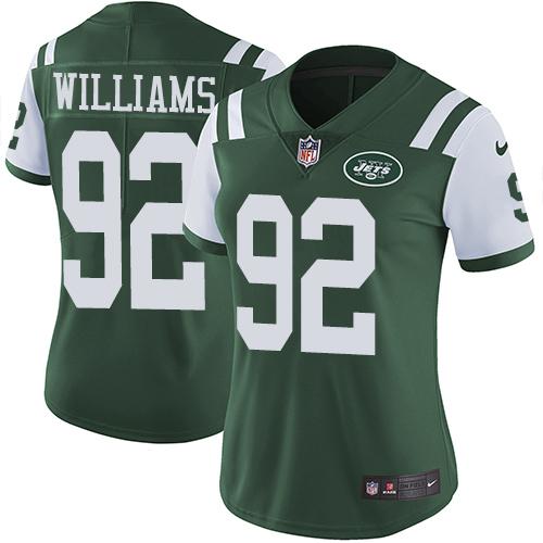 Nike Jets 92 Leonard Williams Green Women Vapor Untouchable Limited Jersey